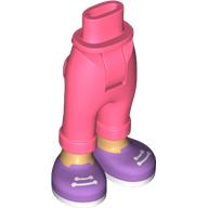 Mini Doll Hips and Trousers with Back Pockets and Cuffs with Molded Medium Tan Ankles and Feet and Printed Medium Lavender Shoes with White Laces and Soles Pattern - Thick Hinge: {пъстро коралов}