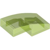 Slope, Curved 2 x 1 x 2/3: {прозрачно ярко зелен}