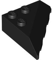 ROOF TILE 4X4, OUTSIDE CORNER, DEG. 45: {черен}