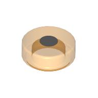 FLAT TILE 1X1, ROUND, NO. 323: {прозрачно ярко оранжев}