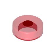 FLAT TILE 1X1, ROUND, NO. 322: {прозрачно червен}