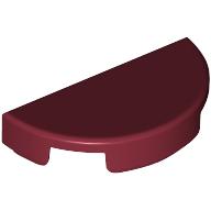TILE 1X2, W/ 1/2 CIRCLE: {нов тъмно червен}