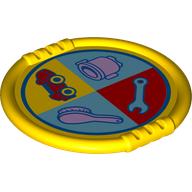 DISC, W/ 5.0 SHAFT, NO. 19: {ярко жълт}