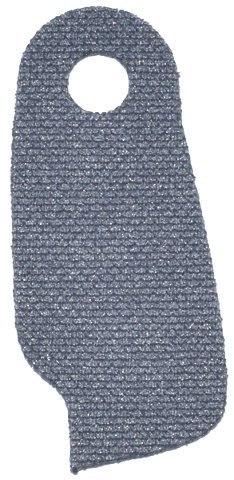 Minifigure Cape Cloth, Narrow with Asymmetrical Edge and Single Top Hole - Spongy Stretchable Fabric: {тъмно каменно сив}