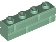 Brick, Modified 1 x 4 with Masonry Profile: {пясъчно зелен}