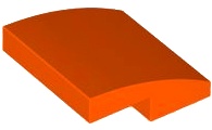 PLATE W. BOW  2X2X2/3: {червеникаво-оранжев}