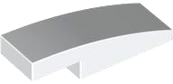 BRICK 1X3X2/3, BOW: {бял}