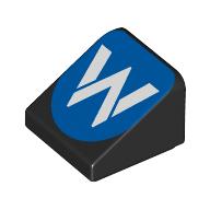 ROOF TILE 1X1X2/3, NO. 22: {черен}