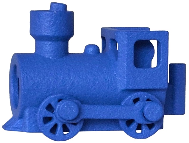 Minifigure, Utensil Locomotive (3D Printed): {ярко син}
