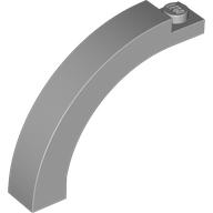 BRICK 1X5X3 1/3, CIRCLE ARCH: {умерено каменно сив}