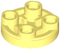 TILE, 2X2, INV., ROUND: {студено жълт}