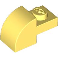 BRICK, 1X2X1, BOW, W/ CUTOUT: {студено жълт}