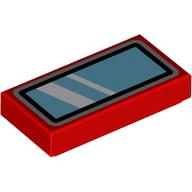 FLAT TILE 1X2, NO. 474: {ярко червен}