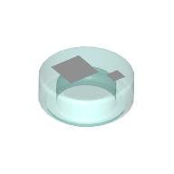 FLAT TILE 1X1, ROUND, NO. 337: {прозрачно светло син}