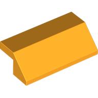 ROOF TILE 2X4, DEG. 45, W/O KNOBS: {огнено жълто-оранжев}
