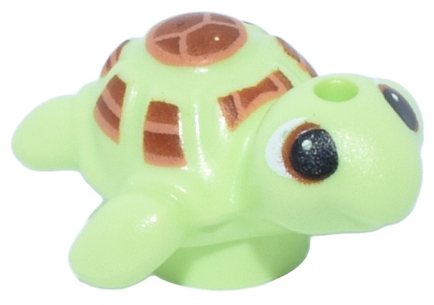Turtle Baby, Friends with Black Eyes and Reddish Brown and Medium Nougat Shell Pattern: {пролетно жълто-зелен}
