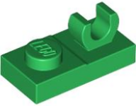 PLATE 1X2 W. VERTICAL GRIP: {тъмно зелен}