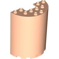 WALL ELEMENT, ROUND 3x6x6: {светло нуга}