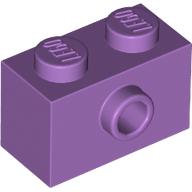 BRICK 1X2 W/ 1 KNOB: {умерено лавандулов}