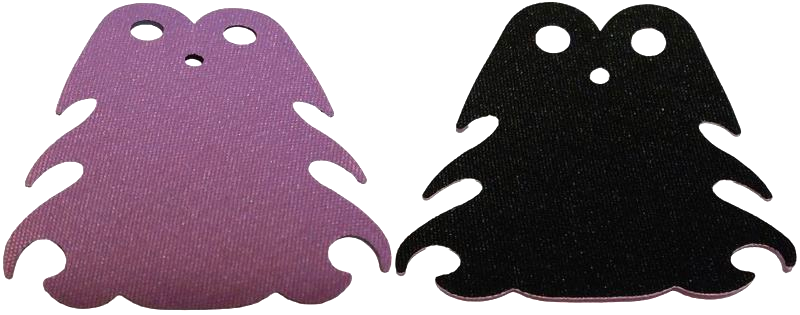 Mini Doll, Cape Cloth, 6 Curly Points, 3 Bottom Curves, Long with 2 Small Top Holes with Medium Lavender and Black Sides: {мултикомбинация}