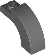 Arch 1 x 3 x 1 2/3 Curved Top: {тъмно каменно сив}