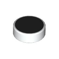 FLAT TILE 1X1, ROUND, NO. 338: {бял}