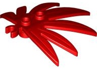 Plant Leaves 6 x 5 Swordleaf with Open O Clip Thick: {ярко червен}