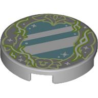 FLAT TILE 2X2, ROUND, NO. 1337: {умерено каменно сив}