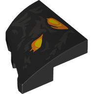 PLATE 2X2X2/3, HALF BOW, RIGHT, NO. 3: {черен}