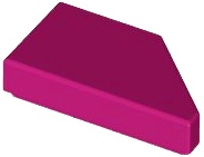 TILE 1X2, DEG. 45, CUT, LEFT: {ярко червеникаво-виолетов}