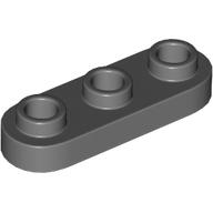 PLATE 1X3, ROUNDED, NO. 1: {тъмно каменно сив}