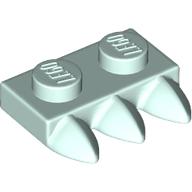 1X2 PLATE WITH 3 TEETH: {аквамарин}