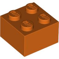 BRICK 2X2: {червеникаво-оранжев}