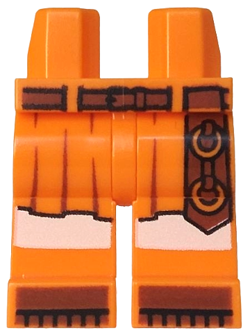 Hips and Legs with Skirt, Reddish Brown Sandals and Belt with Strap and Rings, White Knee Pads Pattern: {ярко оранжев}