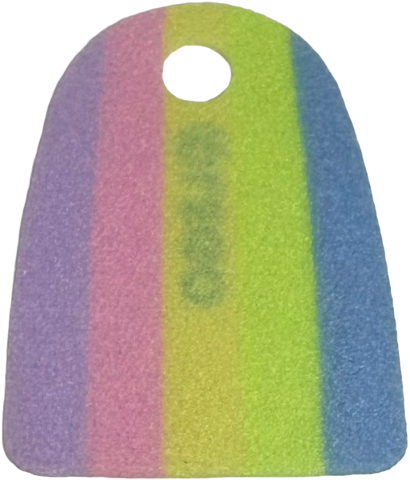 Minifigure Cape Cloth, Narrow with Single Top Hole with Pastel Rainbow Pattern: {мултикомбинация}
