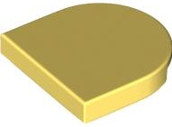 TILE 2X2, 1/2 CIRCLE: {студено жълт}