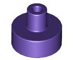 Tile, Round 1 x 1 with Bar and Small Pin Hole: {светло виолетов}