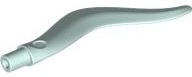 Wave Rounded Curved Single with Bar End (Flame, Sword): {аквамарин}
