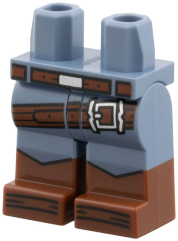 Hips and Legs with Molded Reddish Brown Lower Legs / Boots and Printed Reddish Brown Belt and Holster Strap with Silver Buckles Pattern: {пясъчно син}