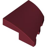PLATE 2X2X2/3, HALF BOW, W/ CUT, LEFT: {нов тъмно червен}