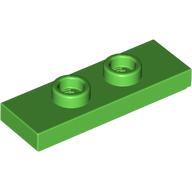 PLATE 1X3 W/ 2 KNOBS: {ярко зелен}
