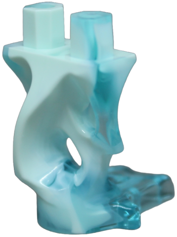 Lower Body, Ghost with Marbled Light Aqua Pattern: {прозрачно светло син}