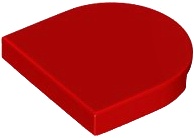 Tile, Round 2 x 2 Half Circle Extended: {ярко червен}