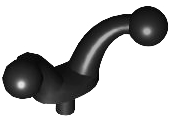 Minifigure, Alien Antennae with Small Pin: {черен}