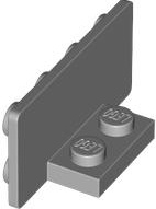PLATE 1X2, W/ 1.5 PLATE 2X4, UPWARDS: {умерено каменно сив}