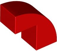 BRICK 1X2X1 2/3, BOW W/ CUTOUT, NO. 1: {ярко червен}