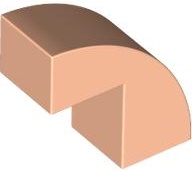 BRICK 1X2X1 2/3, BOW W/ CUTOUT, NO. 1: {светло нуга}