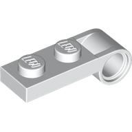 PLATE 1X2, W/ 4.85 HOLE, NO. 1: {бял}