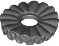 MINI NECK RUFFLE: {тъмно каменно сив}