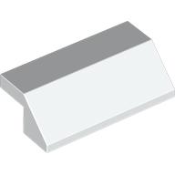 ROOF TILE 2X4, DEG. 45, W/O KNOBS: {бял}